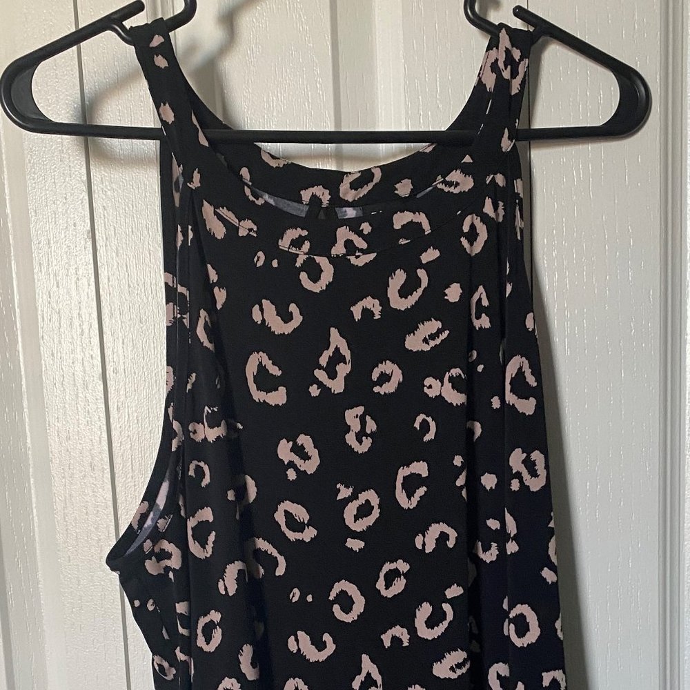 Black & Pink Leopard Tank